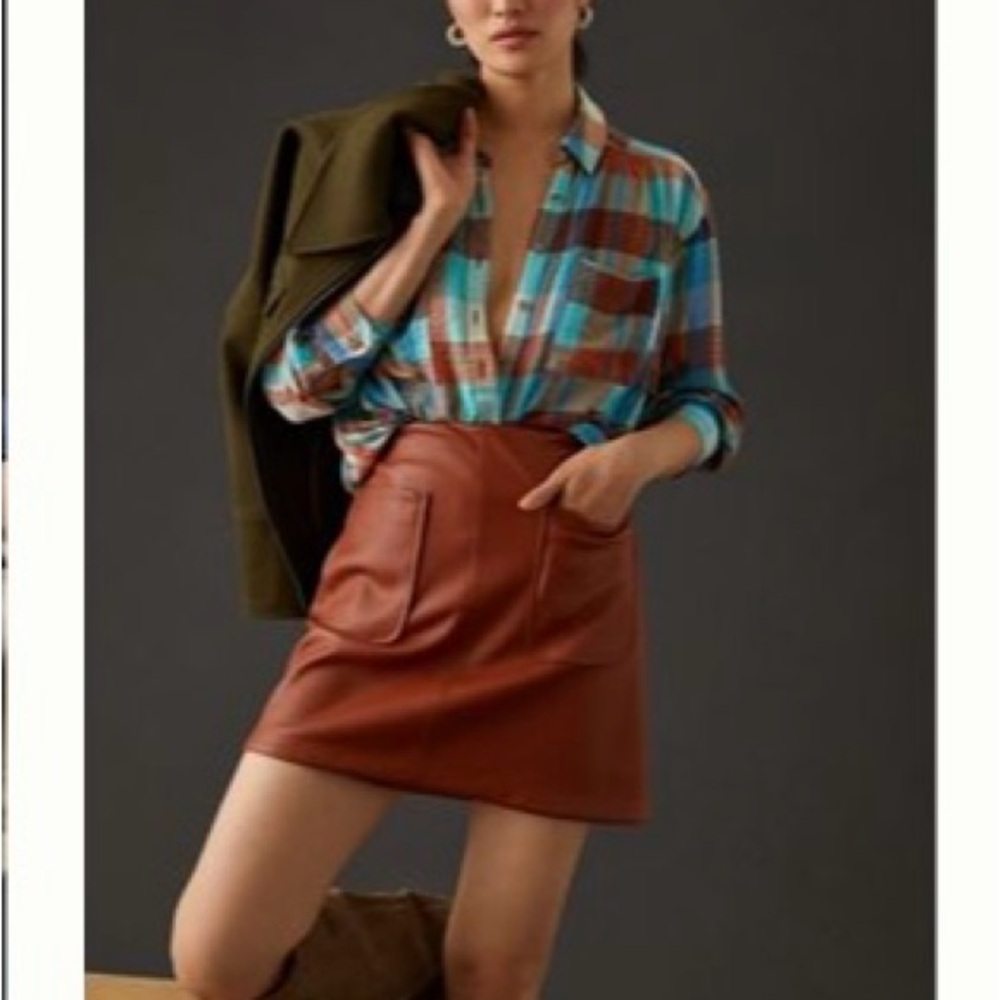 Pilcro Multicolor Plaid Button Down Shirt